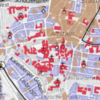 Liegenschaftskarte und Flächennutzung © Stadt Hildesheim