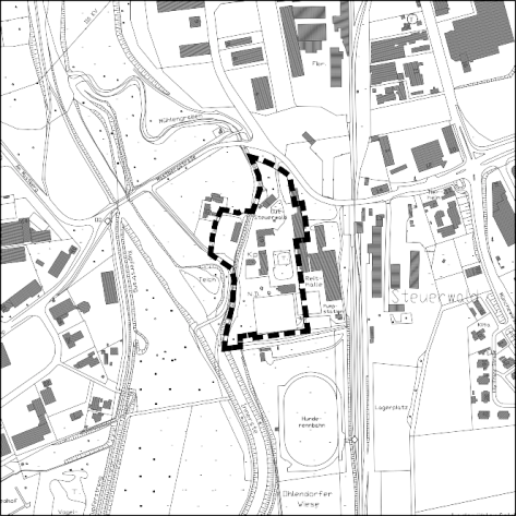 Geltungsbereich 21. Änderung des Flächennutzungsplans "Gut Steuerwald" © Stadt Hildesheim