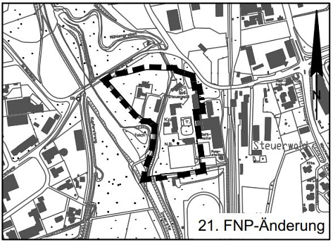 Geltungsbereich 21. Änderung FNP "Gut Steuerwald" © Stadt Hildesheim