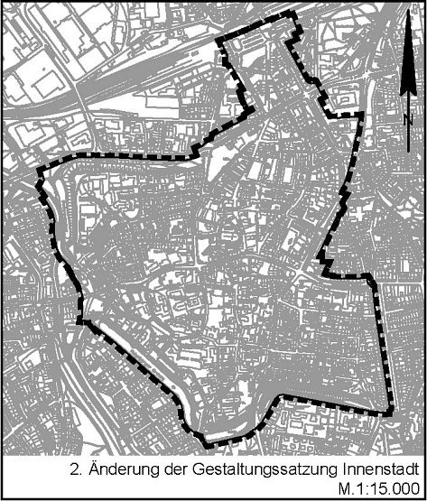 Geltungsbereich 2.Änderung der ÖBV "Innenstadt" © Stadt Hildesheim