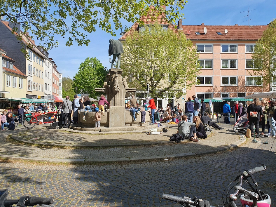 Wochenmarkt auf dem Neustädter Markt © Stadt Hildesheim