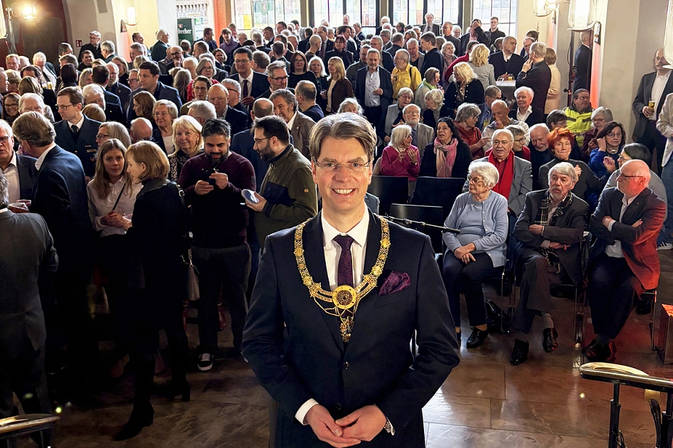 Oberbürgermeister Dr. Ingo Meyer begrüßt zahlreiche Gäste zum Neujahrsempfang der Stadt Hildesheim © Stadt Hildesheim